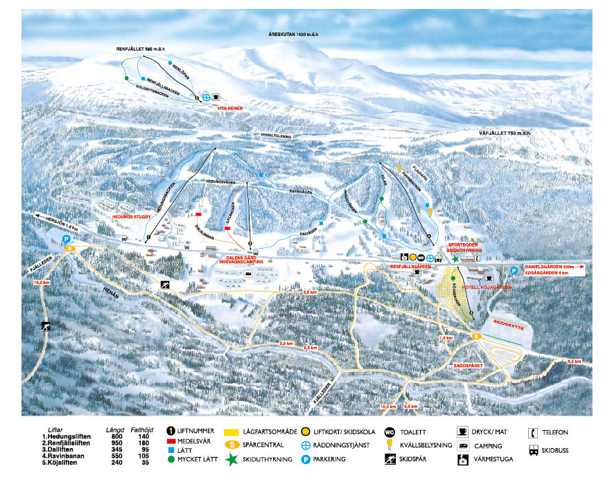 Pistkarta Edsåsdalen